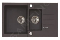 Alveus Rock - Fregadero De Granito 780x480 Mm, Con Control De Desagüe, Carbon 1090955