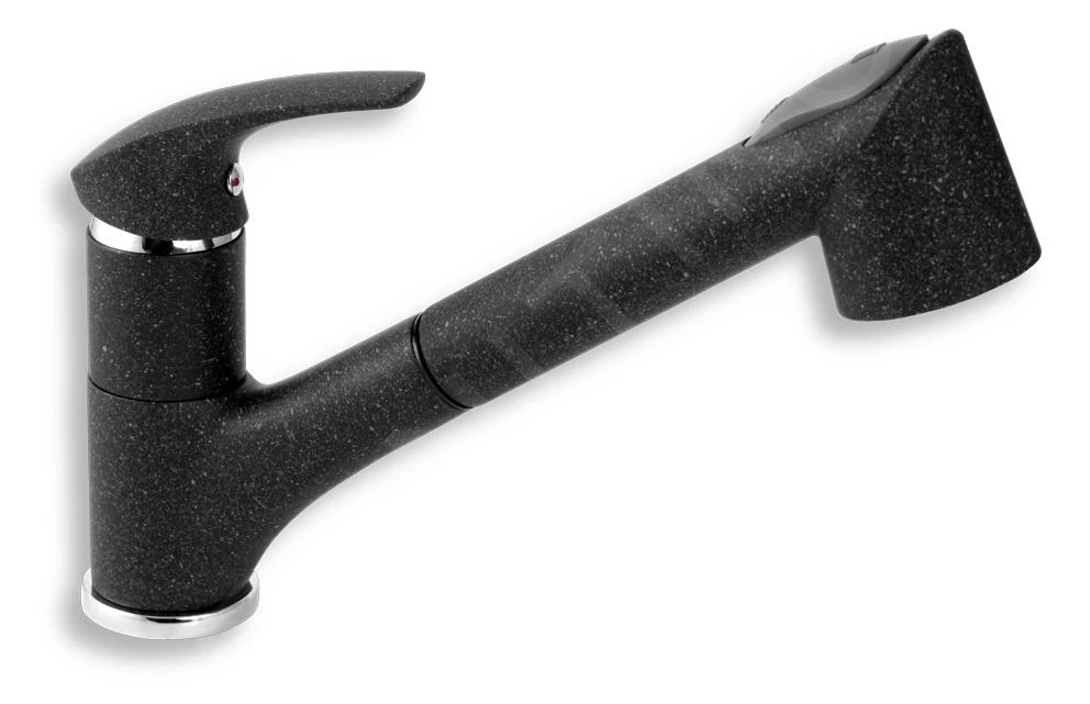 Novaservis Metalia 57 - Grifo De Fregadero Con Ducha Extraíble Y Conmutador, Granito-negro 57081,GRB 2 Novaservis Metalia 57 - Grifo De Fregadero Con Ducha Extraíble Y Conmutador, Granito-negro 57081,GRB