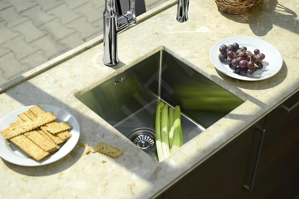 Sapho Epic - Fregadero 440x430x200 Mm, R10, Acero Inoxidable EP428 9 Sapho Epic - Fregadero 440x430x200 Mm, R10, Acero Inoxidable EP428 - Imagen 7