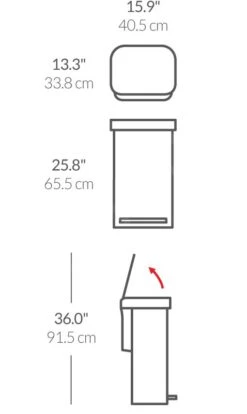 Simplehuman Cubos De Basura - Cubo De Basura Con Bolsillo Para Bolsas, 45 L, Acero Inoxidable Cepillado CW2024 -Blanco 0aabfe5e2c21c5d02aa40510 1