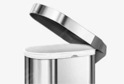 Simplehuman Cubos De Basura - Cubo De Basura Slim 45 L, Acero Inoxidable Cepillado CW2044 -Blanco 0ae40268a1388d366df97fff