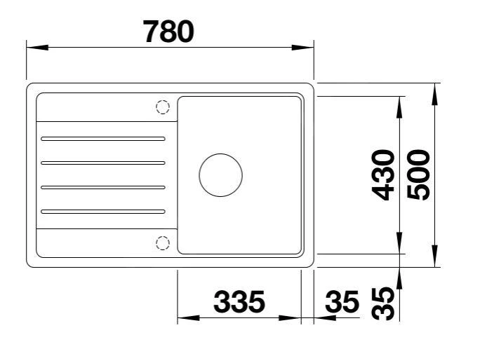 Blanco Legra 45 - Fregadero De Silgranite, 780x500 Mm, Negro 526083 4 Blanco Legra 45 - Fregadero De Silgranite, 780x500 Mm, Negro 526083 - Imagen 2