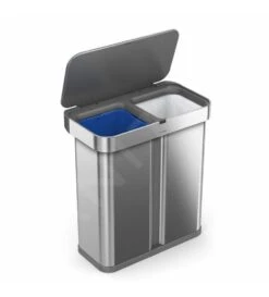 Simplehuman Cubos De Basura - Cubo De Basura Con Apertura Sin Contacto Para Residuos Clasificados, Con Sensor De Voz Y De Movimiento, 58 L, Acero Inoxidable Cepillado ST2036 -Blanco 0ffcf71bac0385cc8d9f73d7