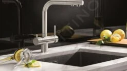 Blanco Fontas II - Grifo De Fregadero Con Filtración, Acero Inoxidable 523129 -Blanco 141c905a8f3be9620bb8d700