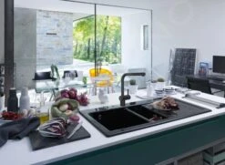 Franke Atlas Neo - Grifo De Fregadero Electrónico FC 5523.502 Con Caño Extraíble, Negro 115.0625.527 -Blanco 198b7e486c576ea773e470d6