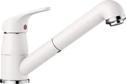 Blanco Daras S - Grifo De Fregadero Con Salida Extraíble, Blanco 517735