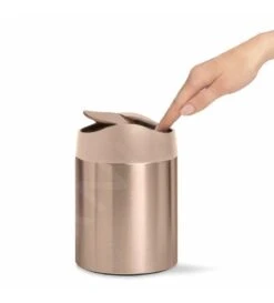 Simplehuman Cubos De Basura - Cubo De Basura Mini Para Mesa 1,5 L, Rose Gold CW2085 -Blanco 2384f11cd5ec96c29072f89b