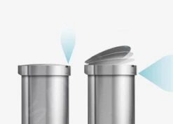 Simplehuman Cubos De Basura - Cubo De Basura Con Apertura Sin Contacto Con Sensor De Movimiento, 45 L, Acero Inoxidable Cepillado ST2009 -Blanco 23c64146c12d7710d9f0bb95