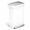 Simplehuman Cubos De Basura - Cubo De Basura Con Bolsillo Para Bolsas, 45 L, Blanco CW2027 -Blanco 259e3e76c63e1b16f1d325ff