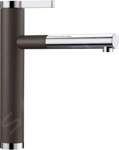 Blanco Linee S - Grifo De Fregadero Con Salida Extraíble, Café/cromo 518445