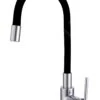 Kielle Aura - Grifo De Fregadero Con Brazo Flexible, Cromo/negro 10502100