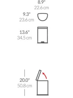 Simplehuman Cubos De Basura - Cubo De Basura 6 L, Blanco CW1835CB -Blanco 397f121afe176573687c6b1d