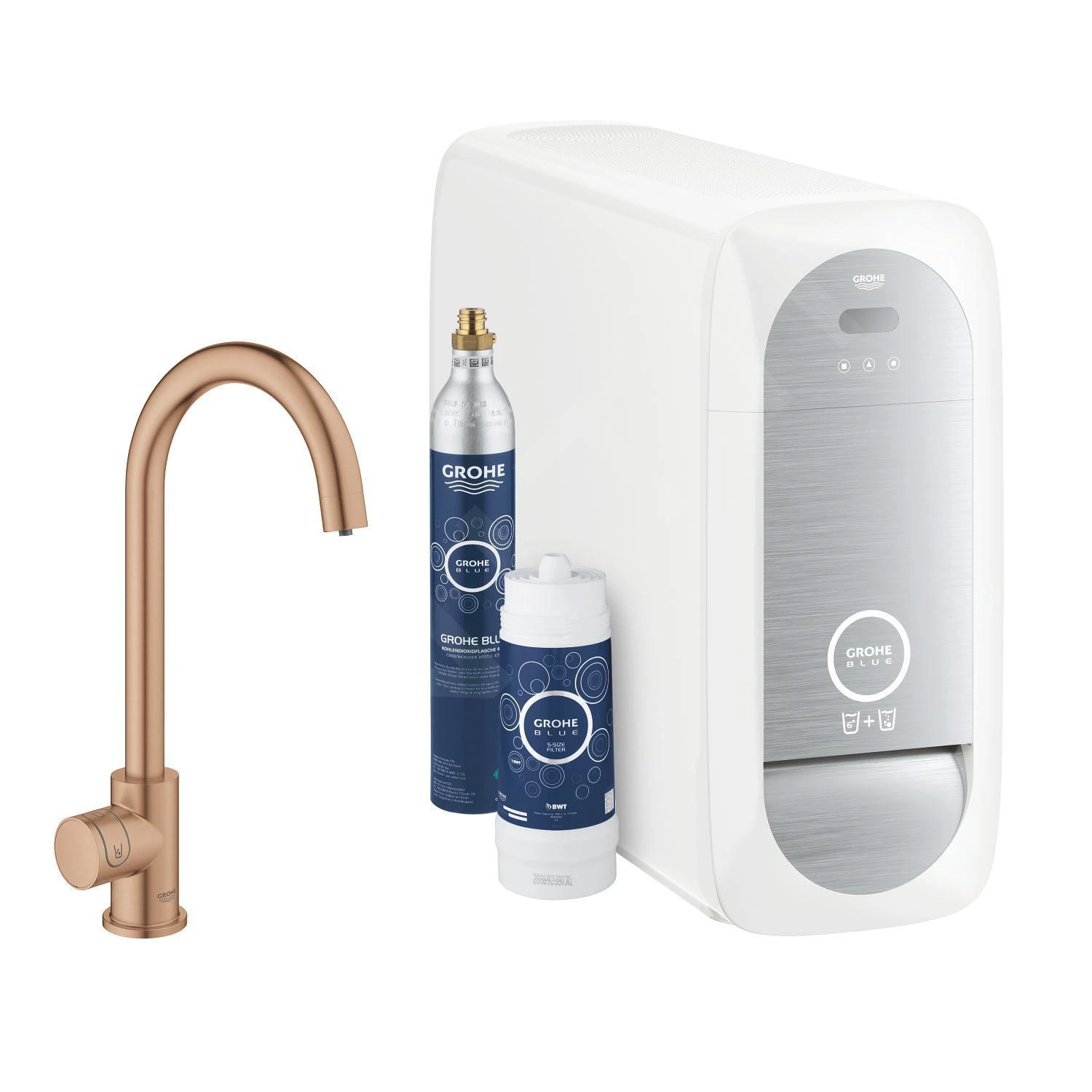 Grohe Blue Home - Grifo De Fregadero Mono Connected, Con Enfriador De Agua Y Filtro, Warm Susnet Cepillado 31498DL1 3 Grohe Blue Home - Grifo De Fregadero Mono Connected, Con Enfriador De Agua Y Filtro, Warm Susnet Cepillado 31498DL1
