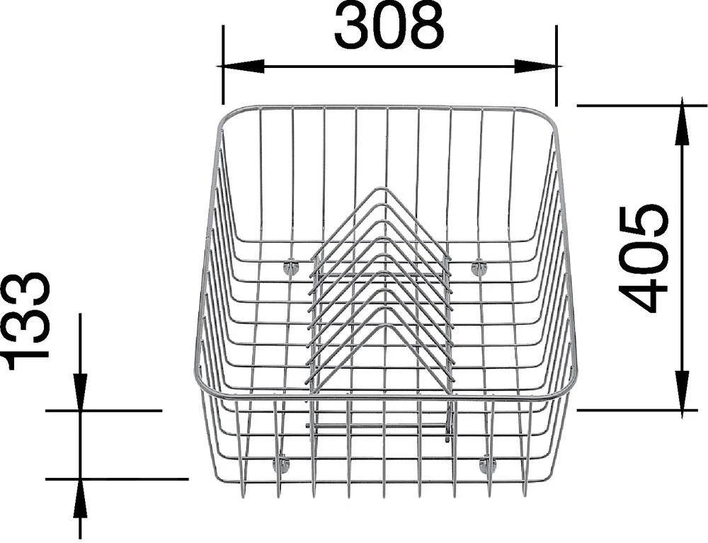 Blanco Accesorios - Cesta De Vajilla Classic, 405x308 Mm, Acero Inoxidable 507829 4 Blanco Accesorios - Cesta De Vajilla Classic, 405x308 Mm, Acero Inoxidable 507829 - Imagen 2