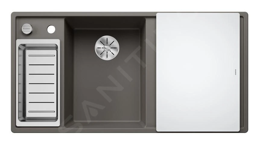 Blanco Axia III 6 - Fregadero De Silgranite, 1000x510 Mm, Con Control De Desagüe Y Accesorios, InFino, Gris 527226 6 Blanco Axia III 6 - Fregadero De Silgranite, 1000x510 Mm, Con Control De Desagüe Y Accesorios, InFino, Gris 527226 - Imagen 4