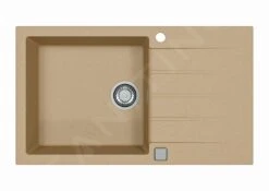 Alveus Cadit - Fregadero De Granito 860x500 Mm, Con Control De Desagüe, Beige 1132029