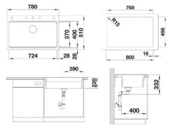 Blanco Etagon 8 - Fregadero De Silgranite, 780x510 Mm, Con Correderas, Antracita 525187 9 Blanco Etagon 8 - Fregadero De Silgranite, 780x510 Mm, Con Correderas, Antracita 525187 -Blanco 3f6caf3eaf8c450c22651043