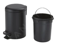 Sapho Accesorios De Baño Gedy - Cubo De Basura Potty 3 L, Soft Close, Negro Mate 320914 -Blanco 3ff196d6d2727bc22fec2939