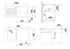 Blanco Zia XL 6 - Fregadero De Silgranite, 1000x500 Mm, Gris 527400 5 Blanco Zia XL 6 - Fregadero De Silgranite, 1000x500 Mm, Gris 527400 -Blanco 42109d3646c6179fbba3bfe0