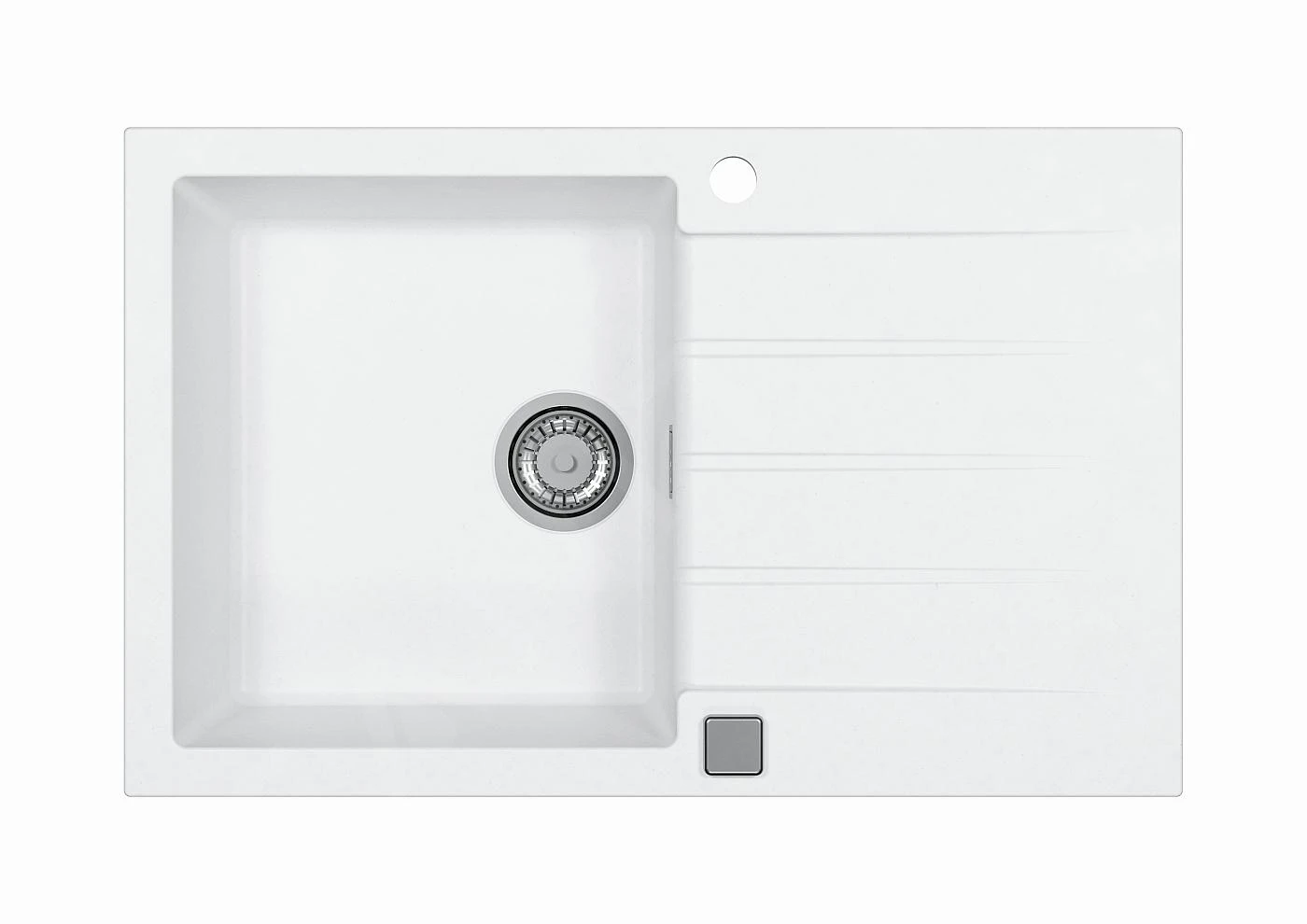 Alveus Cadit - Fregadero De Granito 790x500 Mm, Con Control De Desagüe, Arctic 1132022 3 Alveus Cadit - Fregadero De Granito 790x500 Mm, Con Control De Desagüe, Arctic 1132022