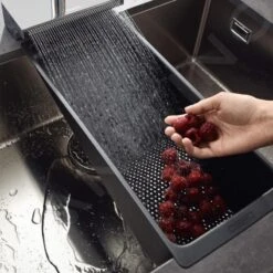 Hansgrohe Accesorios - Tamiz De Fregadero Multifuncional, Negro Mate 40963000 -Blanco 4d49d4f7fdefb8d02323aa7a