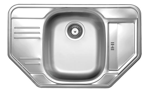 Novaservis Fregaderos - Fregadero 490x780 Mm Con Rebosadero, Acero Inoxidable DR49/78R