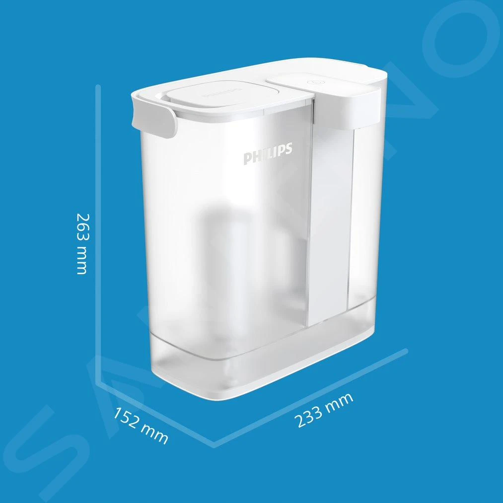 Philips Filtración - Jarra De Filtrado, Capacidad 3 L, Micro X-Clean, Blanco AWP2980WH/58 4 Philips Filtración - Jarra De Filtrado, Capacidad 3 L, Micro X-Clean, Blanco AWP2980WH/58 - Imagen 2