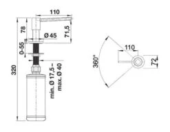 Blanco Accesorios - Dispensador De Detergente Piona, Acero Inoxidable 517537 -Blanco 59c9e1252ff3fd51b78e835c 1