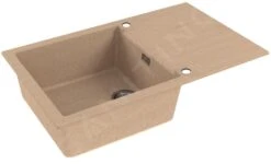 Alveus Cadit - Fregadero De Granito 860x500 Mm, Con Control De Desagüe, Beige 1132029 -Blanco 5b840c26f7fa8b5365003e03