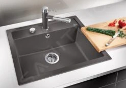 Blanco Dalago 6 - Fregadero De Silgranite, 615x510 Mm, Con Control De Desagüe, Roca Gris 518850 -Blanco 60475521a258c8e6eb5027b1