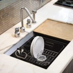 Simplehuman Accesorios De Cocina - Escurreplatos 370x326x172 Mm, Negro KT1105 -Blanco 689c278ee0ca7fcaff54453a