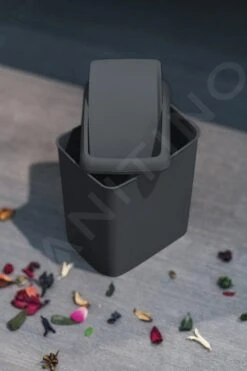 Aqualine Accesorios - Cubo De Basura Soft, 5 L, Antracita TRN-187-04 -Blanco 6b08b477f840f389a83f7787