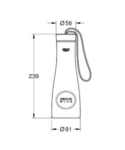 Grohe Blue Home - Botella Termo, 450 Ml, Cool Sunrise Cepillado 40848GN0 -Blanco 6db41d96353a644dc8c3ccac