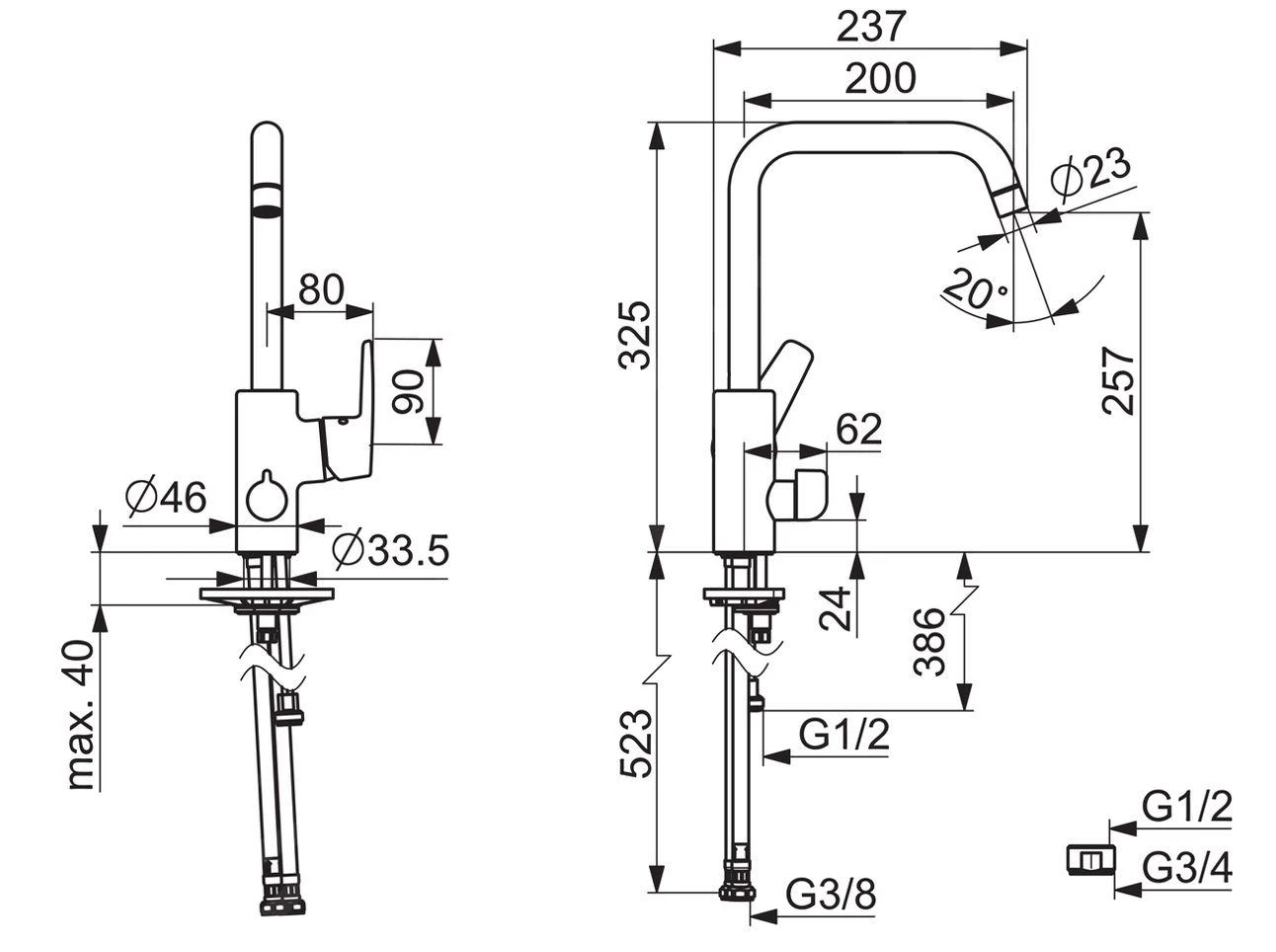 Hansa Polo - Grifo De Fregadero Con Válvula Cerrable, Cromo 51602293 4 Hansa Polo - Grifo De Fregadero Con Válvula Cerrable, Cromo 51602293 - Imagen 2