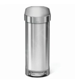Simplehuman Cubos De Basura - Cubo De Basura Slim 45 L, Acero Inoxidable Cepillado CW2044 -Blanco 82e6989af11f0545baf7218f