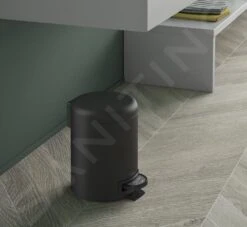 Sapho Accesorios De Baño Gedy - Cubo De Basura Potty 3 L, Soft Close, Negro Mate 320914 -Blanco 8407a937958d75df481e3c70