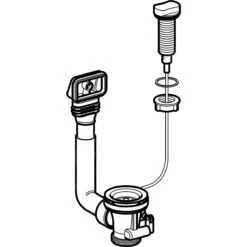 Geberit Accesorios - Conexión De Desagüe Y Rebosadero De Fregadero, Con Control Giratorio G 1 1/2, Cromo Brillante 152.929.20.1 -Blanco 87c419f4f76915c2a5d2b3ab