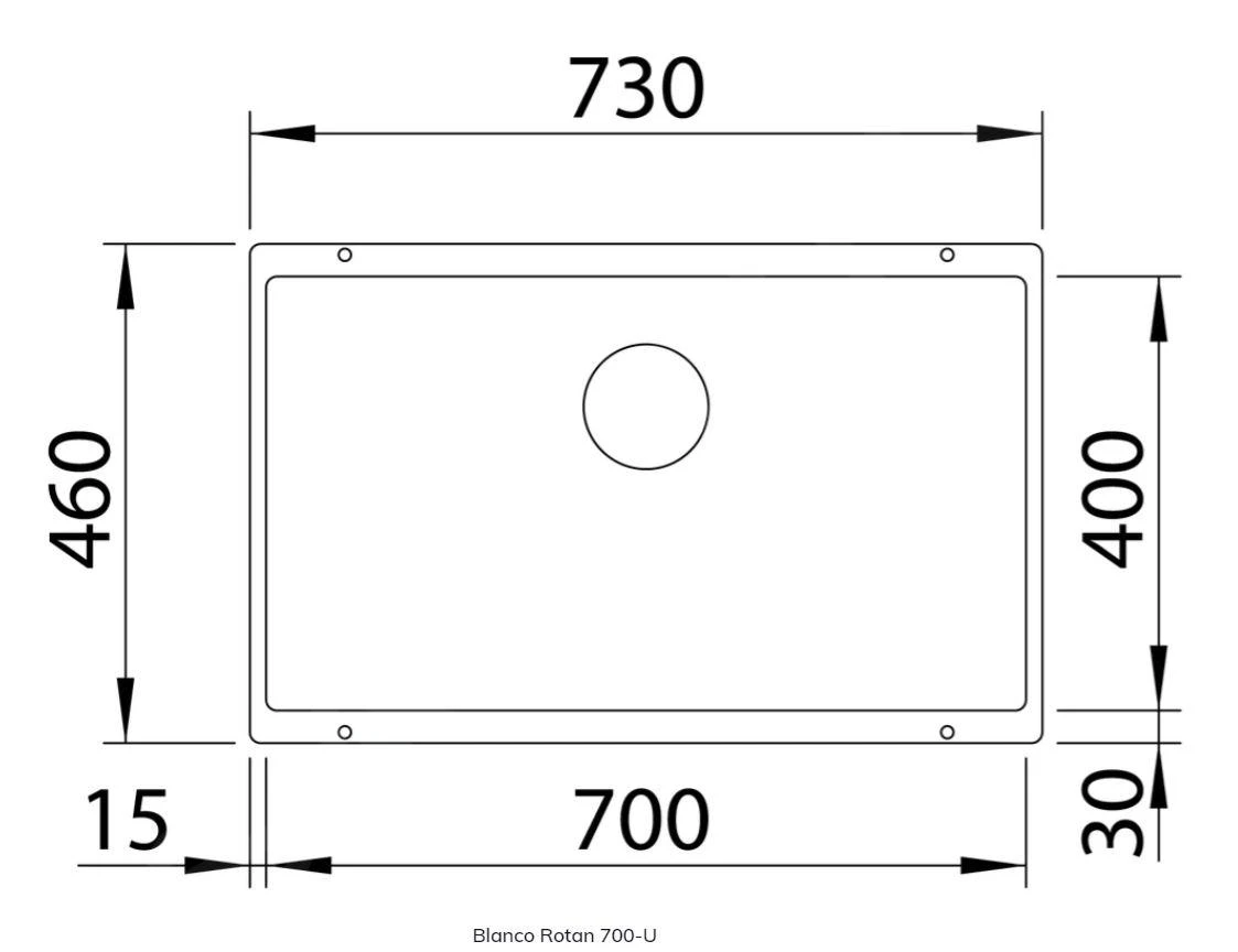 Blanco Rotan 700 - Fregadero De Silgranite, 730x460 Mm, Blanco 521346 4 Blanco Rotan 700 - Fregadero De Silgranite, 730x460 Mm, Blanco 521346 - Imagen 2