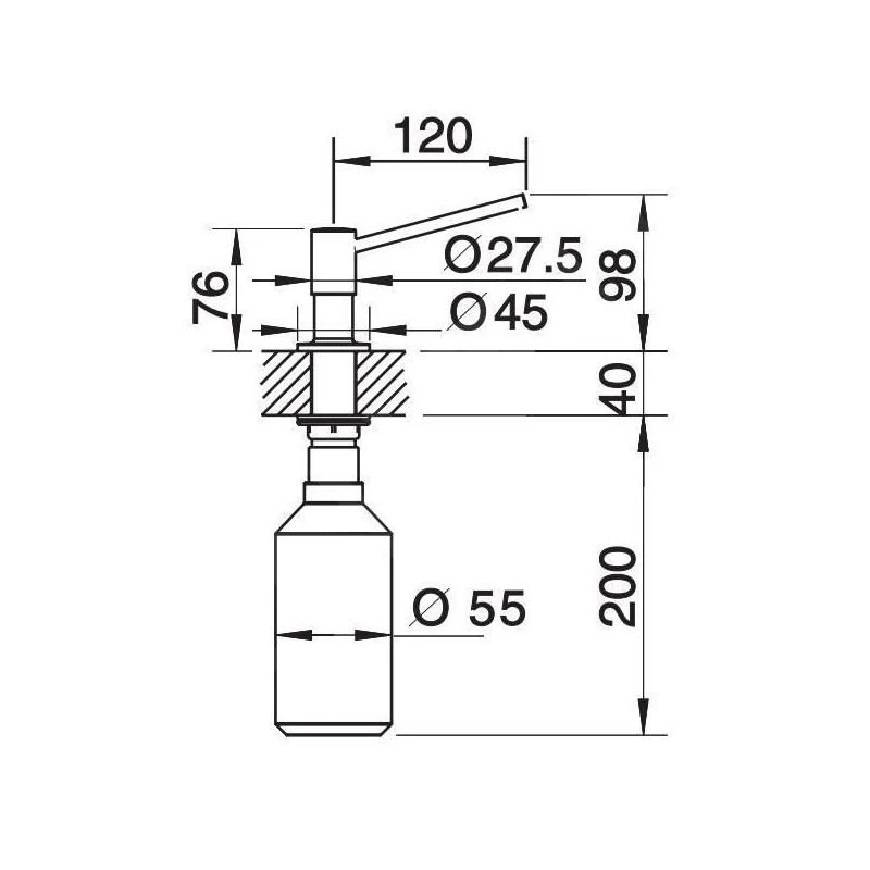 Blanco Accesorios - Dispensador De Detergente Torre, Imitación De Acero Inoxidable 512594 4 Blanco Accesorios - Dispensador De Detergente Torre, Imitación De Acero Inoxidable 512594 - Imagen 2