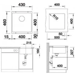 Blanco Subline 400 - Fregadero De Silgranite, 430x460 Mm, Antracita 523422 7 Blanco Subline 400 - Fregadero De Silgranite, 430x460 Mm, Antracita 523422 -Blanco 8db9cb15b68b98fd36f50ec1