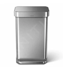Simplehuman Cubos De Basura - Cubo De Basura Con Bolsillo Para Bolsas, 45 L, Acero Inoxidable Cepillado CW2024 -Blanco 9116995a21bff872ed91971b