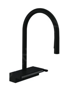 Hansgrohe M81 - Grifo De Fregadero Aquno Select 170 Con Ducha Extraíble Y Chorro Plano, Negro Mate 73837670