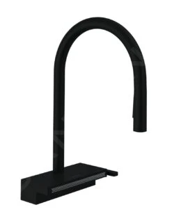 Hansgrohe M81 - Grifo De Fregadero Aquno Select 170 Con Ducha Extraíble Y Chorro Plano, SBox, Negro Mate 73831670