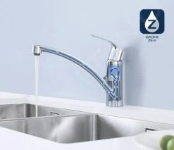 Grohe Eurostyle Cosmopolitan - Grifo De Fregadero Con Ducha Extraíble, Cromo 31482003 -Blanco PHOTO 148