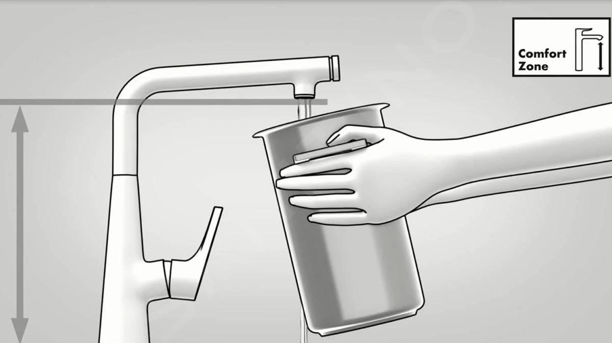 Hansgrohe Aqittura M91 - Grifo De Fregadero Con Caño Extraíble Y Filtración, Aspecto De Acero Inoxidable 76801800 7 Hansgrohe Aqittura M91 - Grifo De Fregadero Con Caño Extraíble Y Filtración, Aspecto De Acero Inoxidable 76801800 - Imagen 5