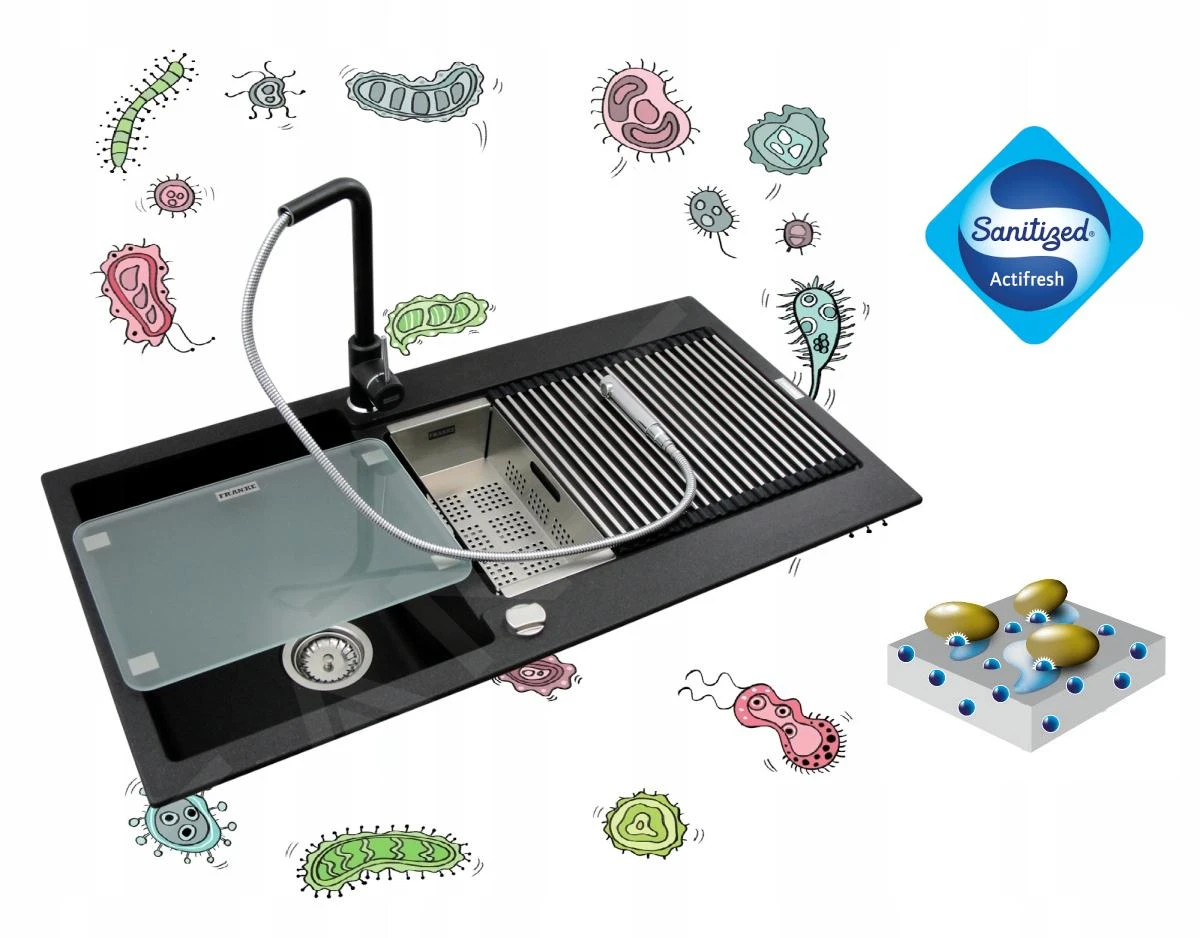 Franke Strata - Fregadero De Fragranite STG 614-78, 780x435 Mm, Blanco Hielo 114.0369.389 5 Franke Strata - Fregadero De Fragranite STG 614-78, 780x435 Mm, Blanco Hielo 114.0369.389 - Imagen 3