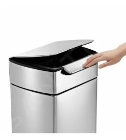 Simplehuman Cubos De Basura - Cubo De Basura 30 L, Touch-bar, Acero Inoxidable Cepillado CW2015 -Blanco a6858290d1c6da868fde08bc