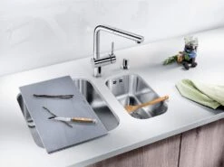 Blanco Accesorios - Tabla De Cortar Para Fregadero, Cristal Plateado 227697 -Blanco a8342e84bdf96b10b9e40395