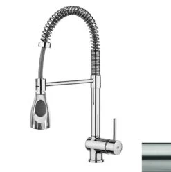 Paffoni Stick - Grifo De Fregadero Con Brazo Flexible, Acero Inoxidable SK177ST