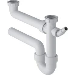 Geberit Accesorios - Tapón De Olores Para Fregadero Doble, Con Manguera Angular, Salida Horizontal, D 40 Mm 152.715.11.1